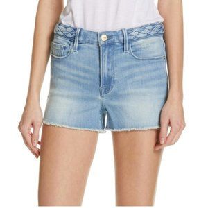 Frame Le Cutoff Braid Waist Denim Shorts